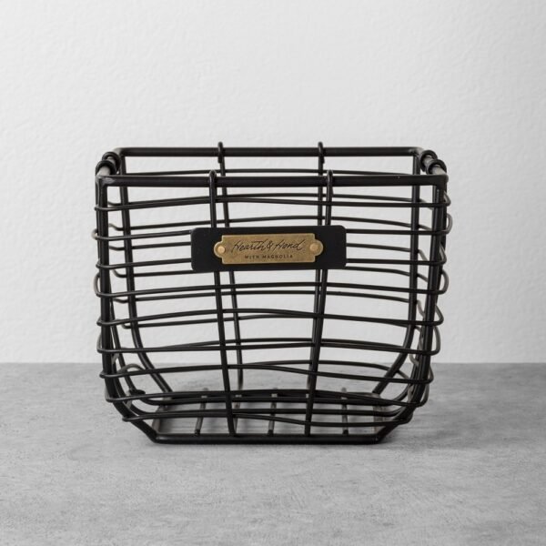Wire Storage Basket Black "
