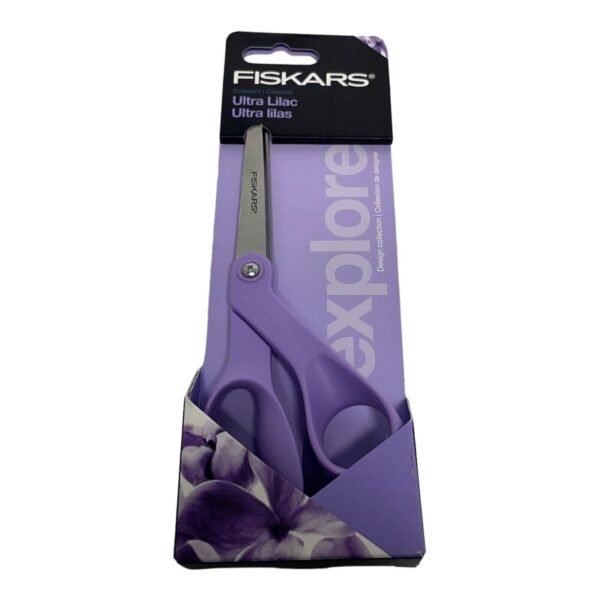 Fiskars Designer School Supplies 8" Craft Scissors with Stainless Steel Blades Ultra Lilac: Sewing & Crafting Tool