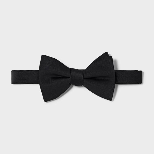 Men's Solid Satin Bow Tie - Goodfellow & Co Black One Size