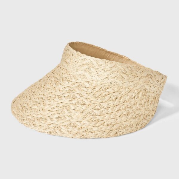 Straw Visor Hat - a New Day? Packable Adjustable Midweight Women's Headwear "