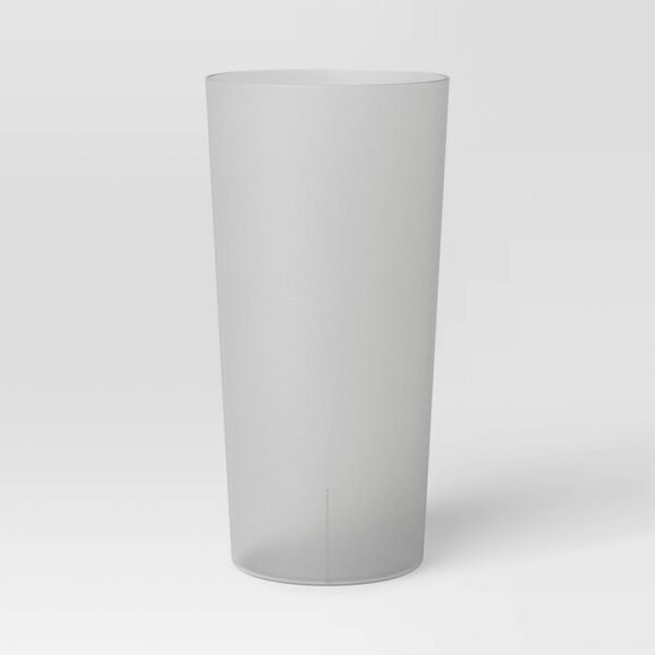 26 Fl Oz Plastic Tall Tumbler Light Gray - Room Essentials: Reusable BPA-Free Drinkware, Microwave & Dishwasher Safe "
