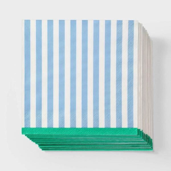 30ct Striped Lunch Napkins - Spritz?