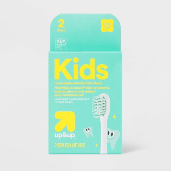 Kids' Battery Toothbrush Replacement Heads - 2pk - up&up