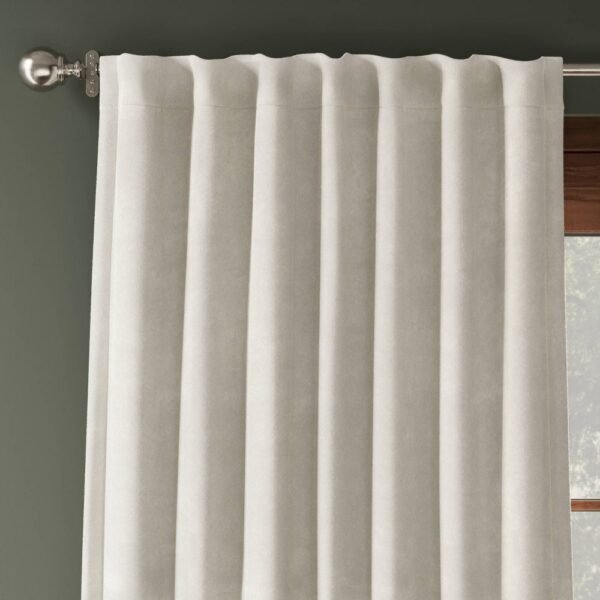 50"x84" Blackout Chenille Curtain Panel Ivory - Threshold: Woven Polyester, Rod Pocket, OEKO-TEX Certified