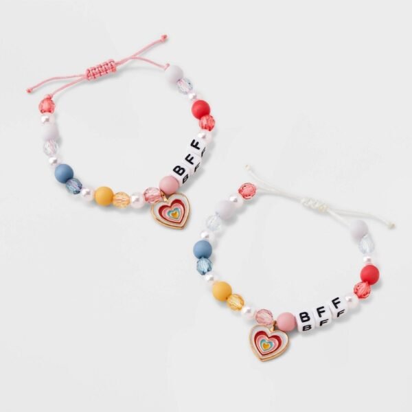 Girls' 2pk Heart BFF Friendship Bracelet Set - Cat & Jack?
