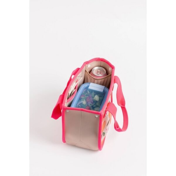 Ello Fruit Print Food Storage Container Lunch Bag Pink "