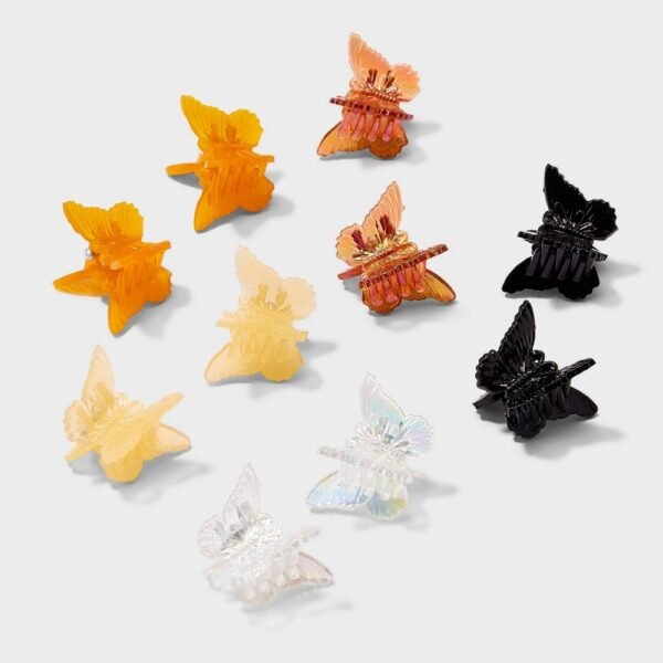 Mini Butterfly Claw Hair Clip Set 10pc - Wild Fable Iridescent