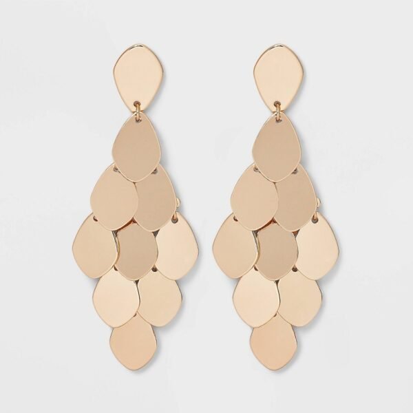 Gold Large Kite with Post Earrings - a New Day Gold