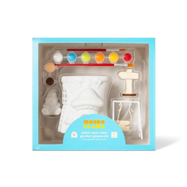 Paint-Your-Own Ceramic Gnome Garden DIY Art Kit - Mondo Llama? "