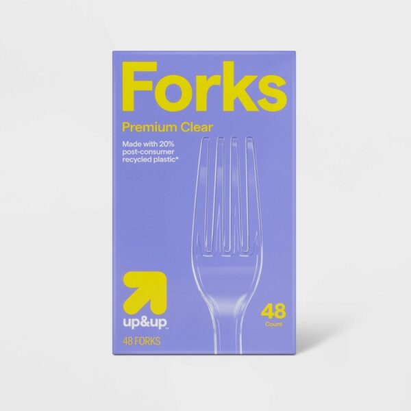 Premium Clear Plastic Forks - 48ct - up&up