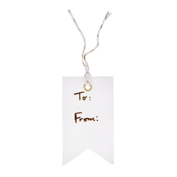 To & from White/Gold Gift Tag - Spritz "