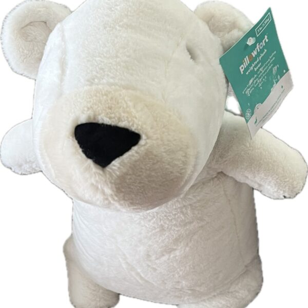 Pillowfort Weighted POLAR BEAR White 20 Inches Plush Throw Pillow Anxiety J101 "