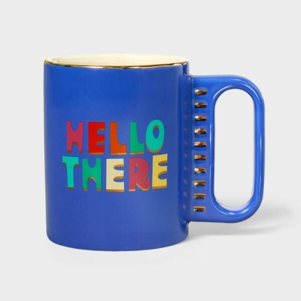 Hello There Stoneware Coffee Mug Blue - Tabitha Brown for Target: Microwave & Dishwasher Safe, 17oz, All Ages "