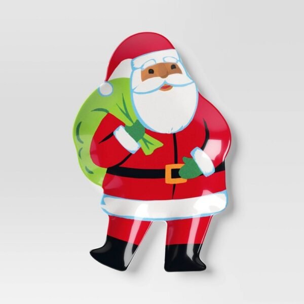 7.3" Melamine Christmas Santa Dinner Plate Red - Wondershop? "