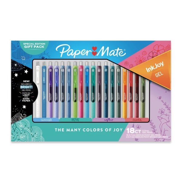 Paper Mate InkJoy 18pk Gel Pens 0.7mm Medium Tip Multicolored Gift Pack