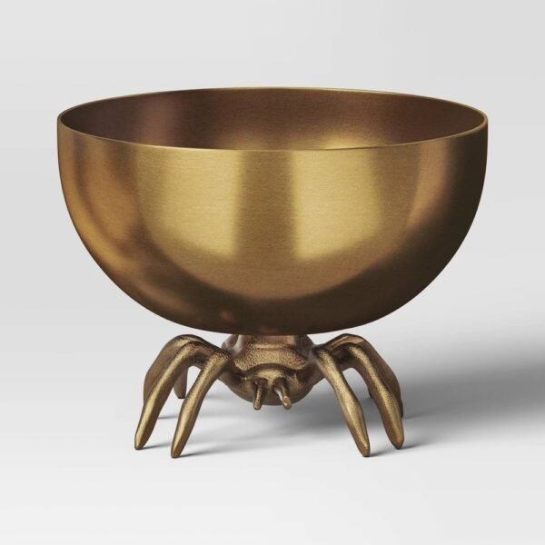 28oz Halloween Stainless Steel Candy Bowl Gold - Threshold? "