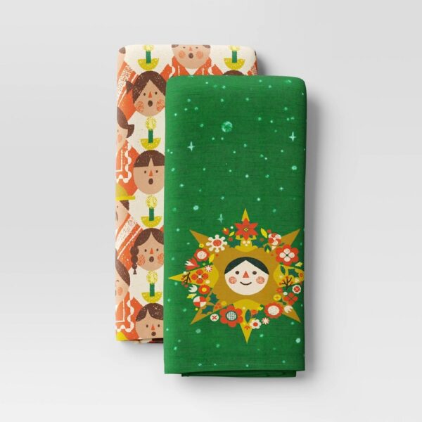 2pc Cecilia Ruiz Christmas Design Kitchen Towel - Wondershop™​​​​​​ "​