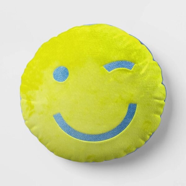 Smiley Chartreuse Throw Pillow Flutter - Room Essentials? "