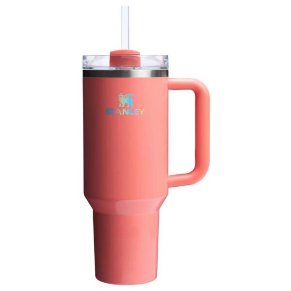 Stanley 40 Oz Stainless Steel H2.0 Flowstate Quencher Tumbler Pucker Peach