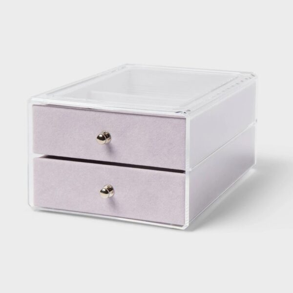 Jewelry Accessory Organizer Lavender - Brightroom?: Cardboard & Acrylic, Jewelry Box, Adult Use