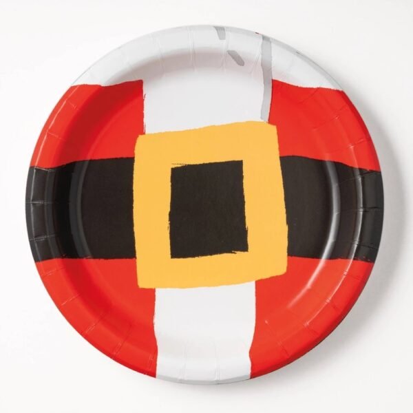 20ct 8.5" Christmas Santa Belt Dinner Plates Spritz? "