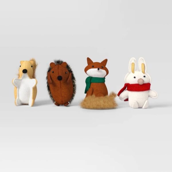 4pc Felt Woodland Animal Christmas Figurine Set - Wondershop? "