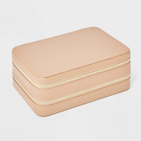 Three Layer Travel Jewelry Organizer - a New Day Tan