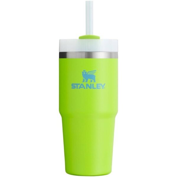 Stanley 14 Oz Stainless Steel H2.0 Flowstate Quencher Tumbler Bright Lime: Dishwasher-Safe Drinkware for Kids