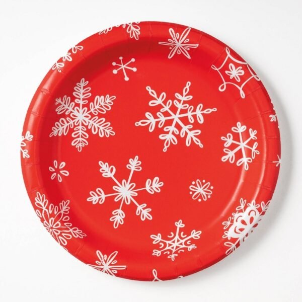 20ct 8.5" Christmas Snowflake Dinner Plates - Spritz? "