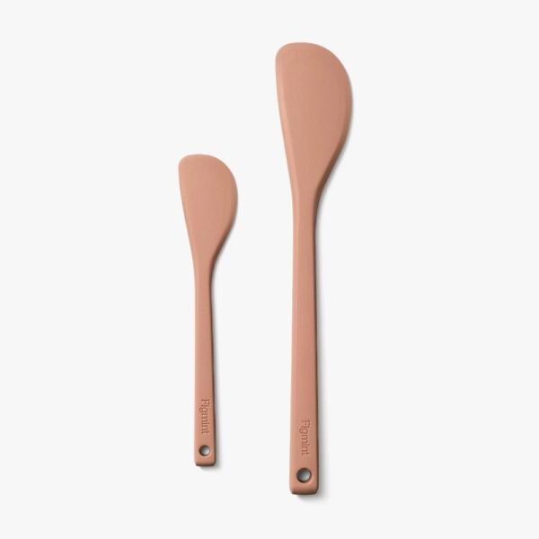 2pc Silicone Spatula Set Terracotta Orange - Figmint: Kitchen Utensil Set, Dishwasher-Safe, Adult Use "