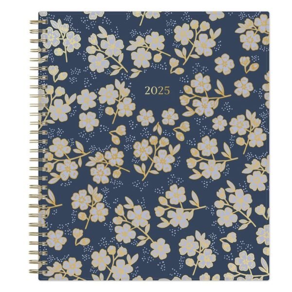 Marie Kondo for Blue Sky 2025 Monthly Planner 10.14"x8.15" Wirebound Hana Navy: Adult Agenda, Stationery, Tabs