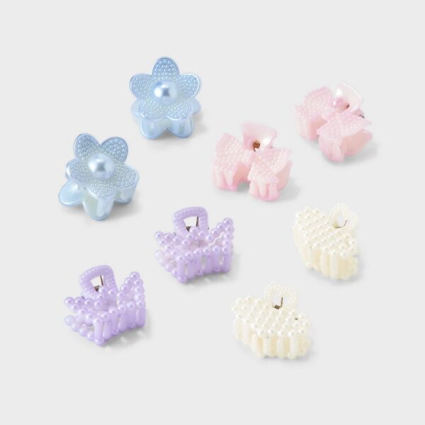 Girls' 8pk Mini Pearl Heart Crown Claw Set - Cat & Jack