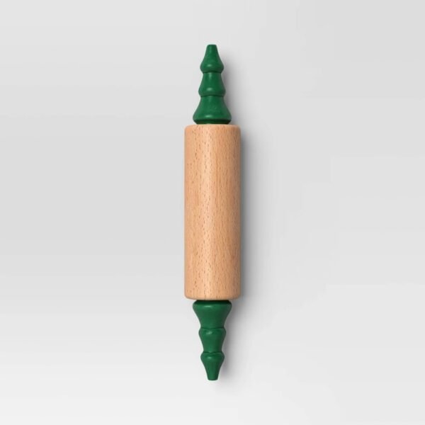 11" Christmas Handled Rolling Pin Green - Wondershop? "