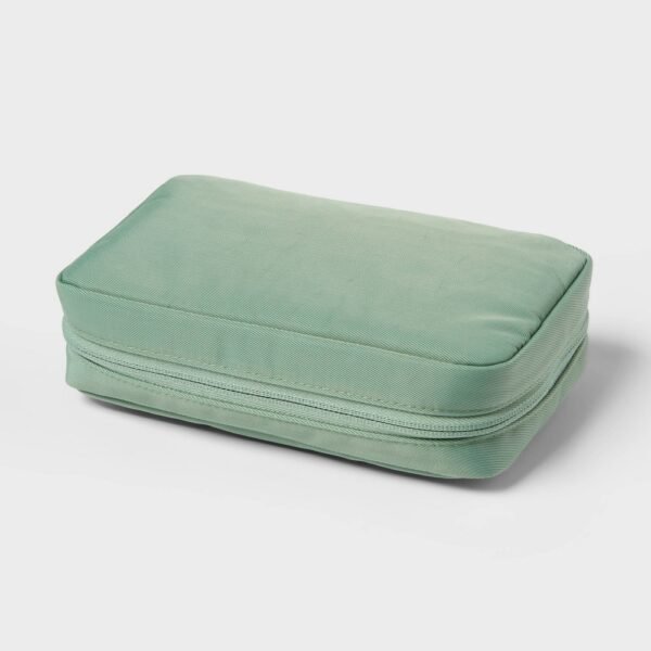 Foldable Tech Accessory Organizer Green - Brightroom?: Fabric Storage Bag for Computer Accessories, 8.3" X 5.1" X 2.56" "