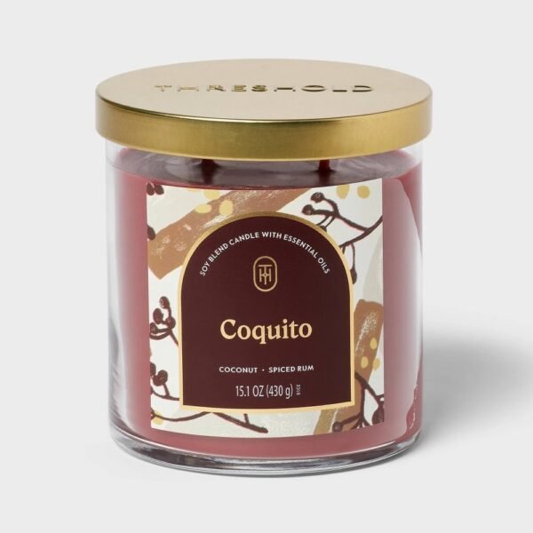 2-Wick Lidded Glass Coquito Jar Candle 15.1oz - Threshold? "