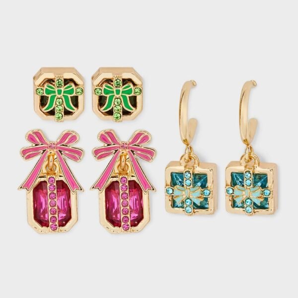 SUGARFIX by BaubleBar Presents Requested Stud Earring Set 3pc - Multi-Colored