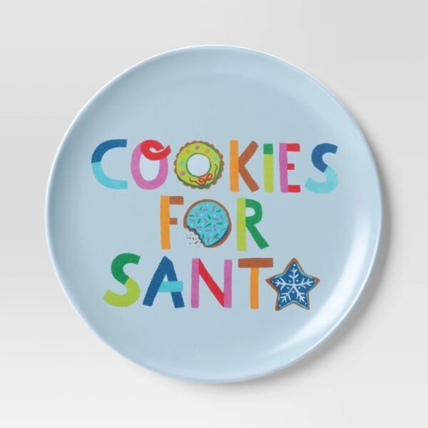 10" Christmas Cookies for Santa Dinner Plate Blue - Wondershop? "