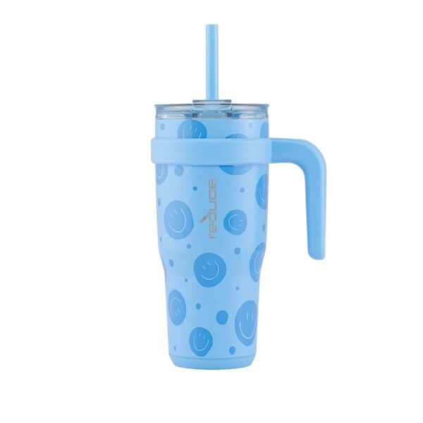Reduce 24oz Cold1 Vacuum Insulated Stainless Steel Straw Tumbler Mug Blue: BPA-Free, Dishwasher-Safe, Portable Drinkware