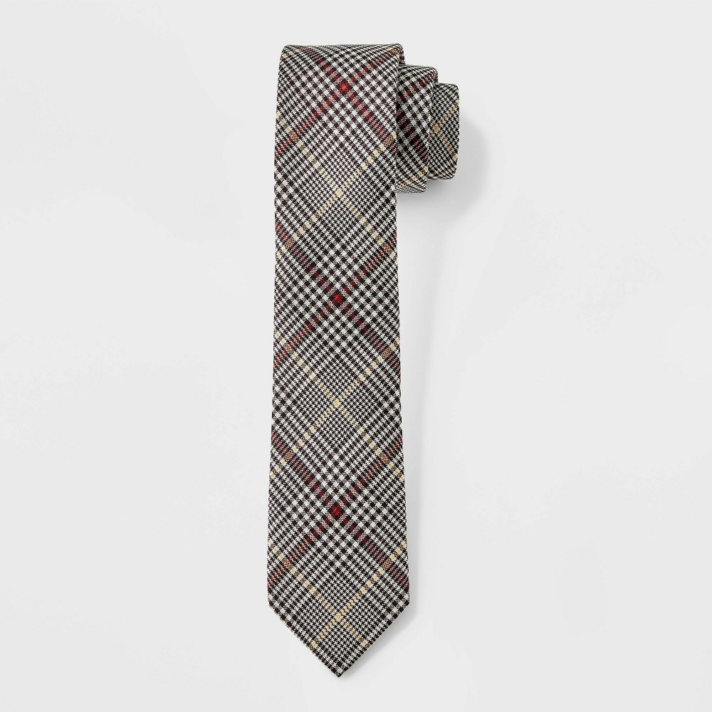 1276079865-1.jpg Men's Plaid Neck Tie - Goodfellow & Co? Maroon One Size Fits Most " - Image 1