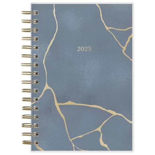 Marie Kondo for Blue Sky 2025 Daily/Monthly Planner 8.19"x6.38" Wirebound Kintsugi Indigo: Adult Stationery, 5 X 8 Calendar