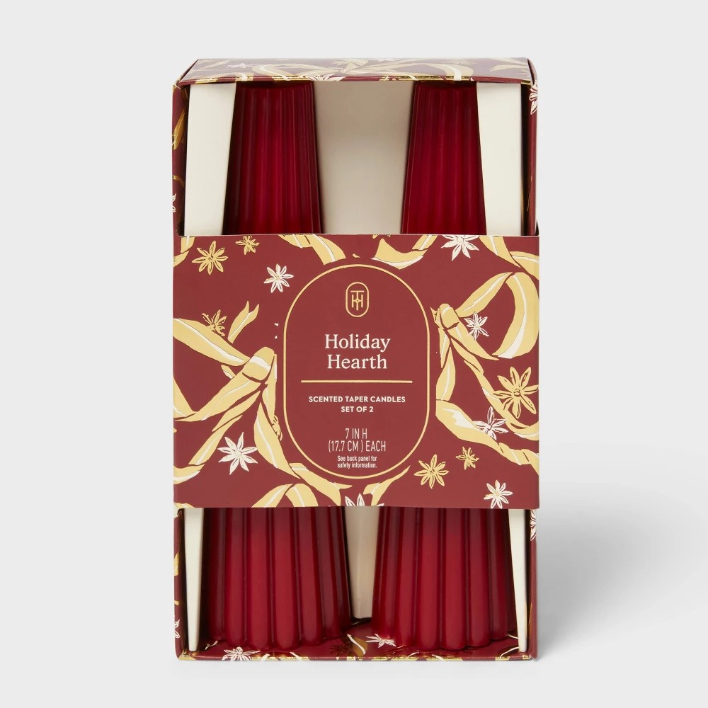 1276086158-1.jpg Set of 2 Holiday Hearth Taper Candles - Threshold? " - Image 1