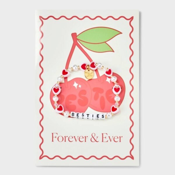 Little Words Project Besties - Forever & Ever Card and Beaded Bracelet Set 2pc - M/L
