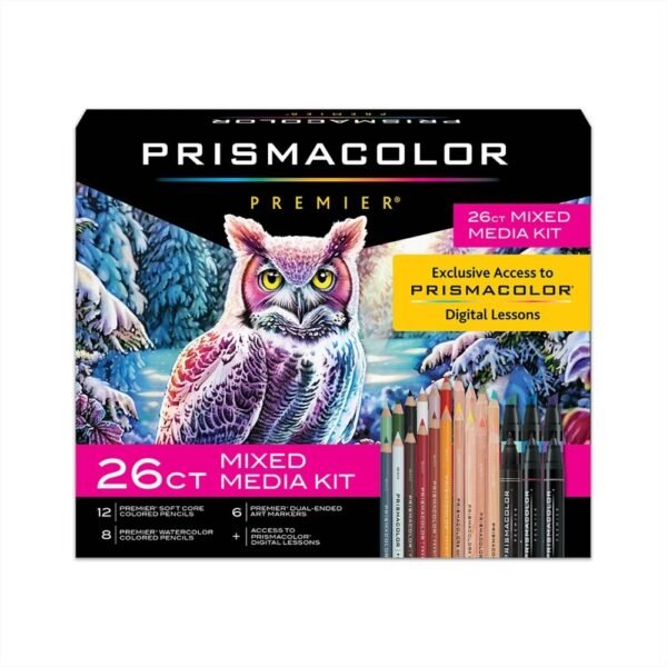 Prismacolor Premier Mixed Media 26ct Pen and Pencil Set with Digital Step by Step Instructions "