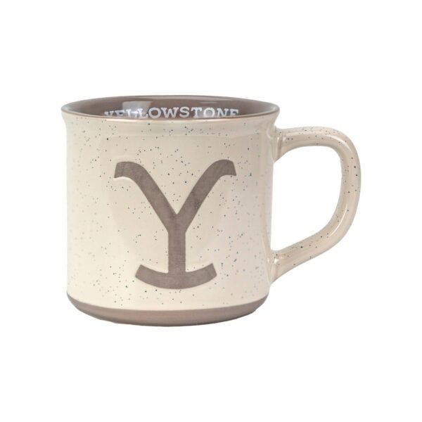 Zak Designs 16 Fl Oz Stoneware Harlow Mug Yellowstone: Off-White, Dishwasher-Safe, Teen Drinkware, Hot Beverages