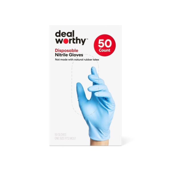Nitrile Disposable Gloves - 50ct - Dealworthy "