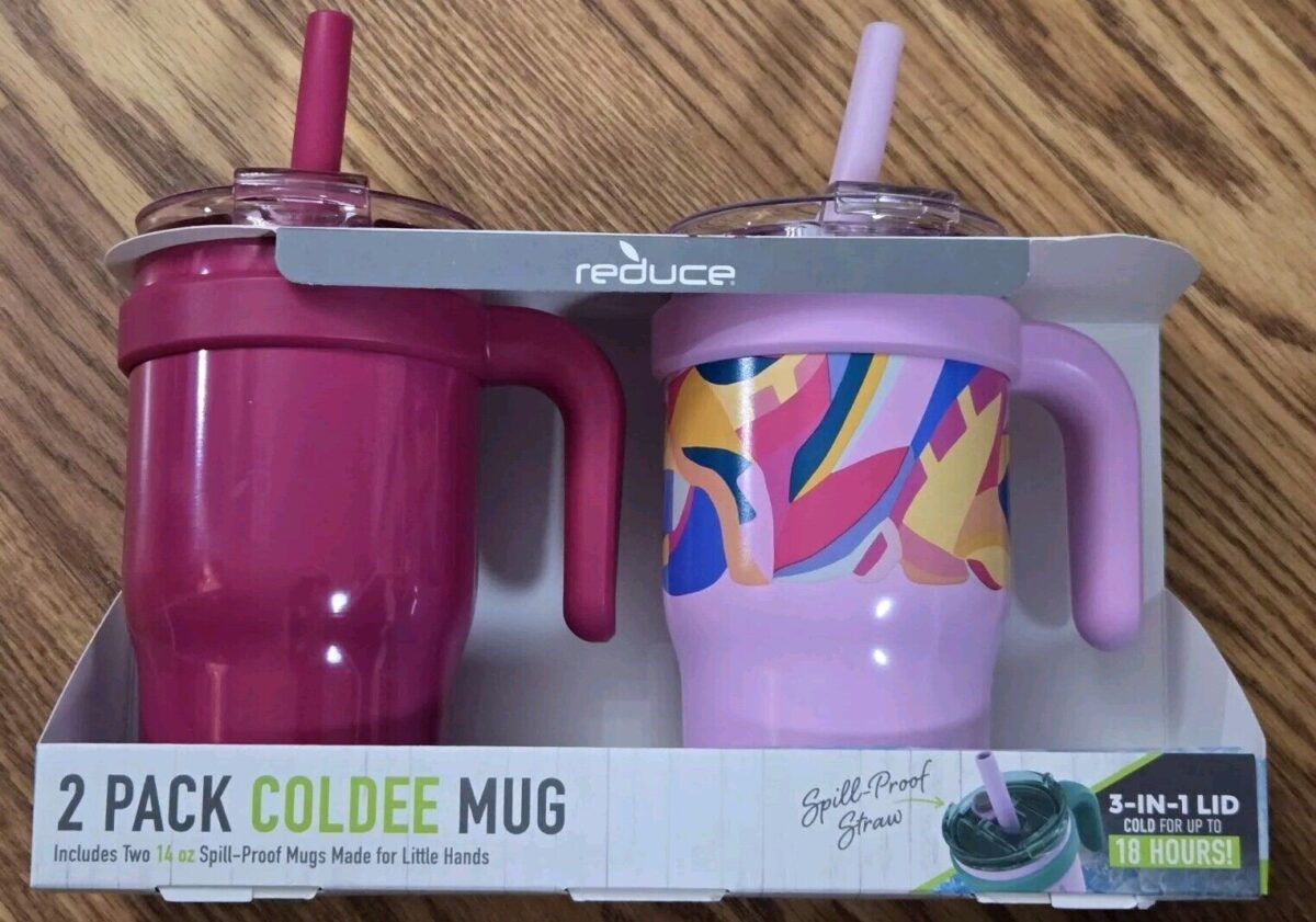 2-PACK Reduce Coldee 14oz Stainless Steel Kids Tumblers with Handles - Image 1