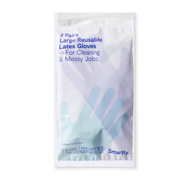 Reusable Double Pack Latex Gloves - Large - Smartly?