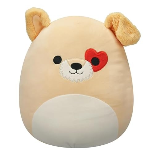 Squishmallows Cooper Valentine's Day Dog Plush Toy, 5 Inch