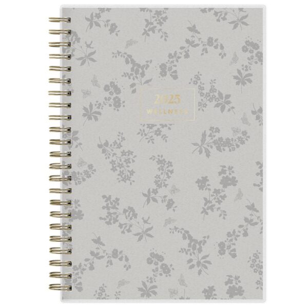 The Everygirl Wellness Planner January - December 2025 Frosted 5"x8" Weekly/Monthly Wirebound Marchesa Gray