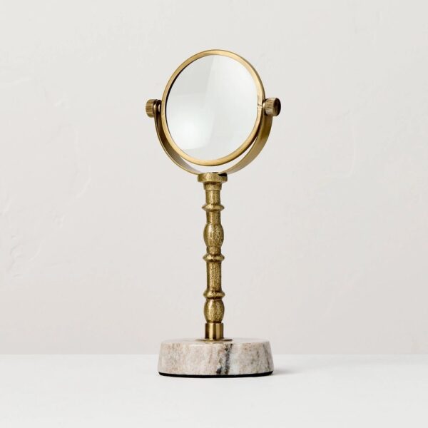 8" Decorative Brass and Marble Magnifying Glass - Hearth & Hand with Magnolia "